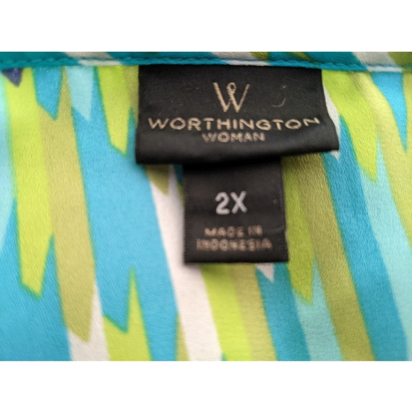 Worthington Layered Summer Sleeveless Blouse 2X - Picture 4 of 4